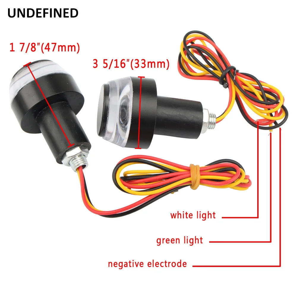

LED Motorcycle Handle Bar End Light Turn Signal Indicator Lamp Flasher Blinker for Honda Yamaha Kawasaki Suzuki 22mm Handlebar