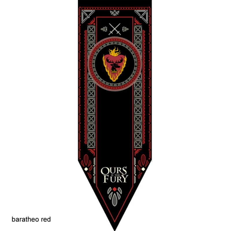 baratheo red Игра престолов Баннер Висячие флаги домашнее украшение для бара и вечеринки Вымпел КАТУШКИ 15x50 см Песнь Льда и Огня два медных отверстия - Цвет: baratheo red