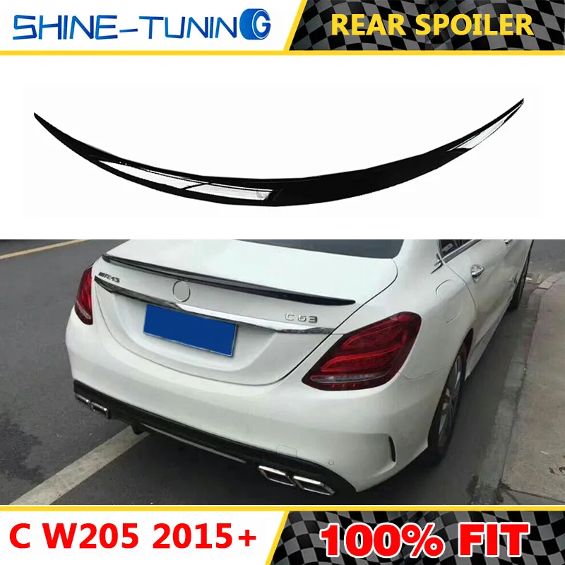 Запасная часть для C класса W205 C450 стиль черный Задний спойлер крыло 2015 + merc c180 c200 c220