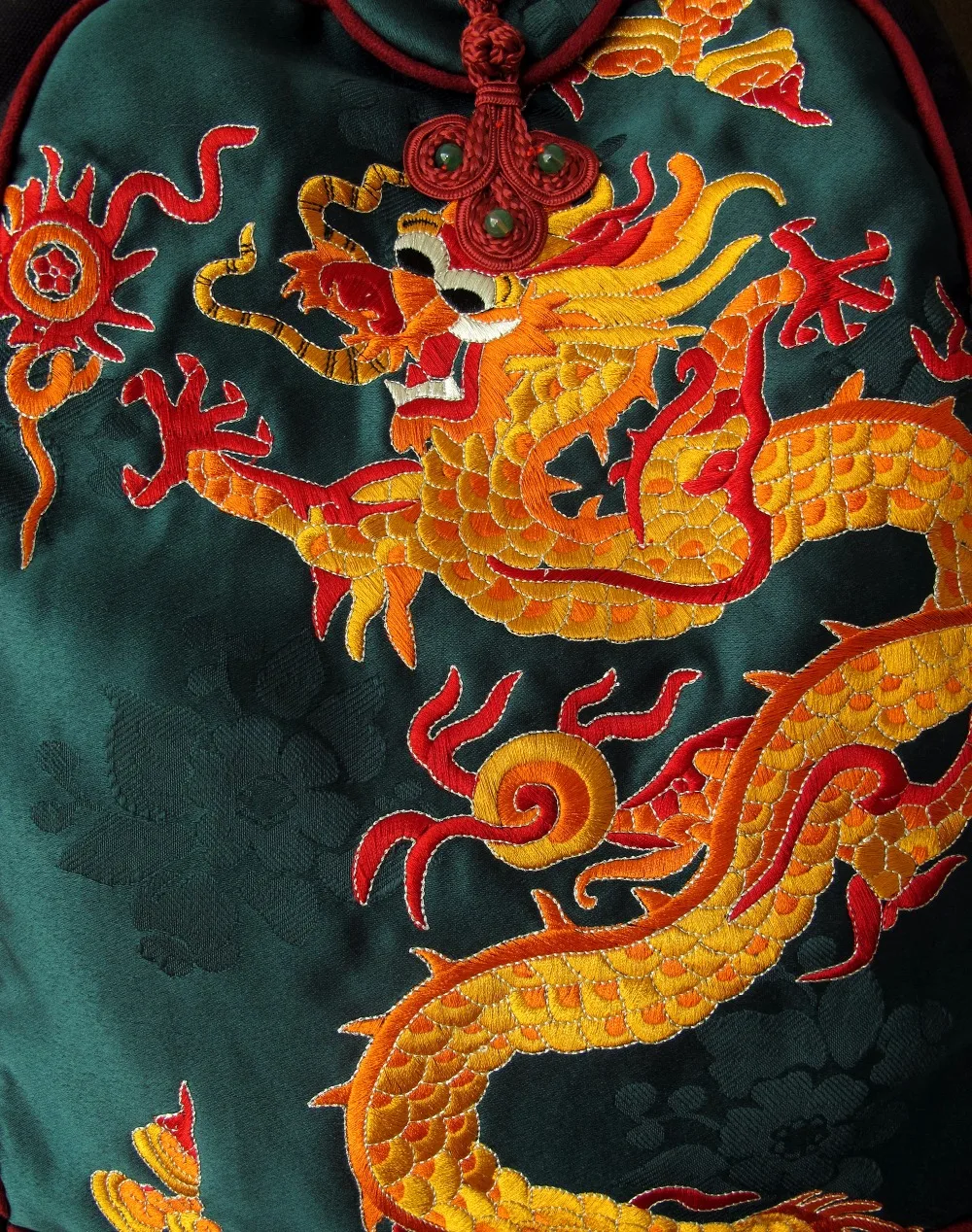 Брендовый модный рюкзак с вышивкой и рисунком дракона для пары Холщовый дорожный