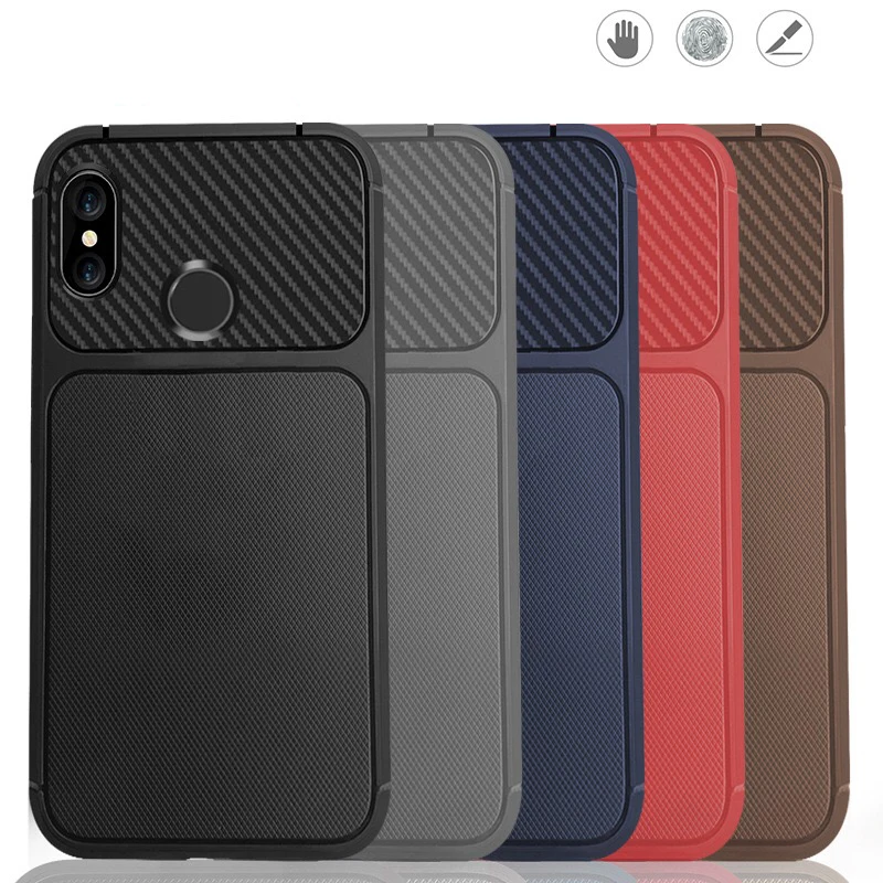 Carbon Case Soft TPU Cover For Xiaomi 8 Explorer F1 Simple Capa Redmi Note5Pro Note6 Redmi6A Phone Cases |