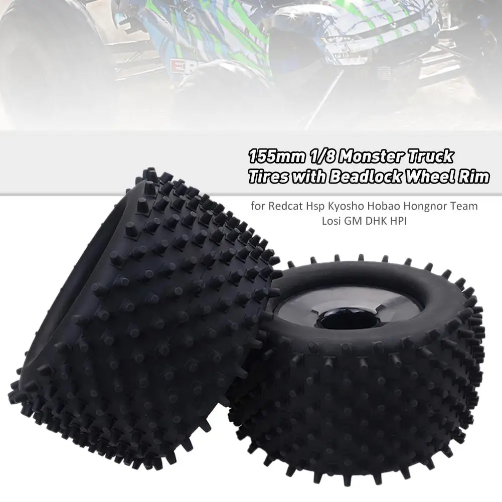 155 мм 1/8 Monsters Truck шины с Beadlock Колесные диски для Redcat Hsp Kyosho Hobao Hongnor Team Losi RC