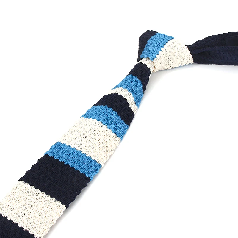 Модные мужские вязаные галстуки в цветную полоску 6 см тонкие для мужчин