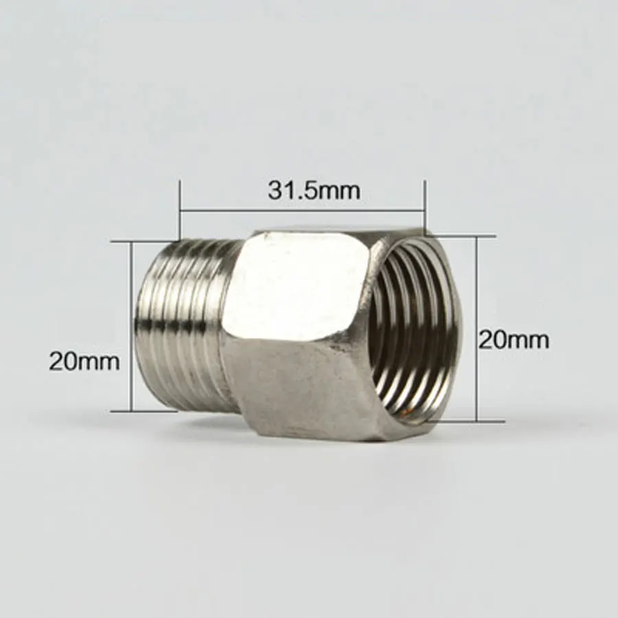 

Bushing 1/2" BSP Male x Female Coupling 201 Stainless Steel Pipe Fitting Connector Joint Adapter Length 31.5mm
