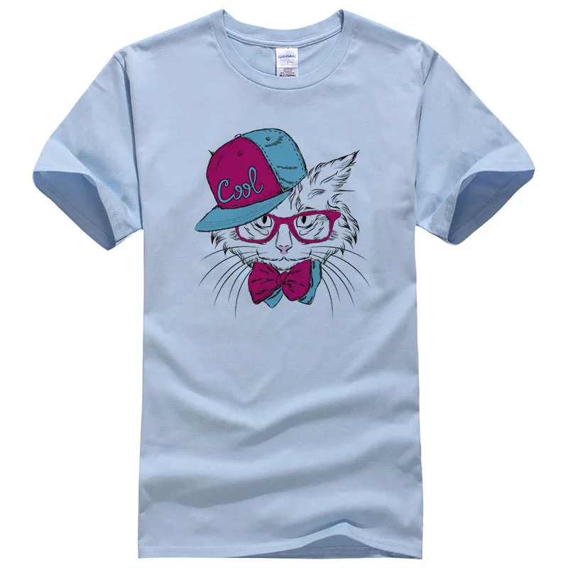 Мужская/женская футболка с 3d-рисунком кошки в стиле Харадзюку | Мужская одежда