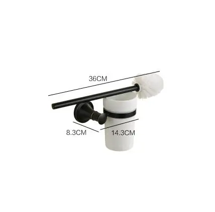 toilet brush holder Аксессуары для ванной комнаты комплект, мазут Матовый держатель для туалетной щетки, Бумага держатель, Полотенца бар, полотенца держатель Ванная комната оборудование комплект - Цвет: toilet brush holder