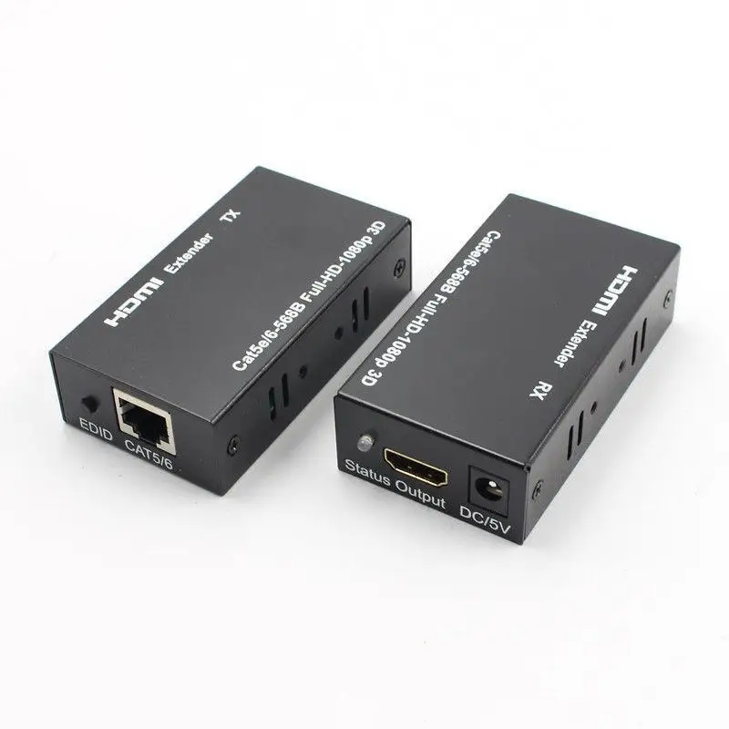 HD 1080P HDMI удлинитель 1x1 сплиттер отправитель и приемник кабель с Cat6 RJ45 ethernet для HDTV