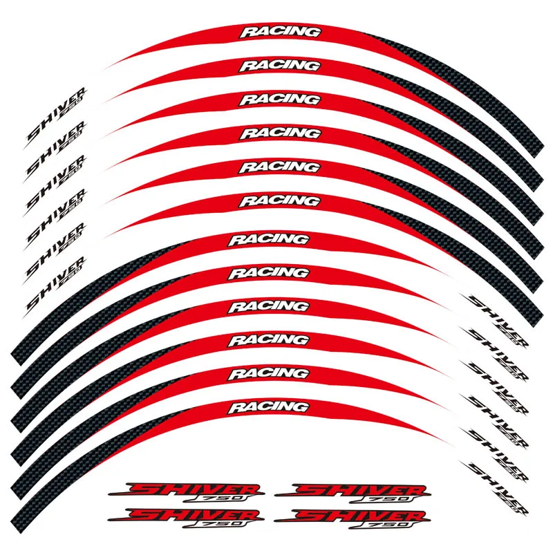 Наклейка на передний и задний край мотоцикла 17 дюймов Светоотражающие