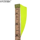 Флуоресцентные желтые стрелы ONTFIHS 3, 4, 5 дюймов, 50 шт., перо индейки, стрелы для стрельбы из лука, аксессуары Оперение FT57