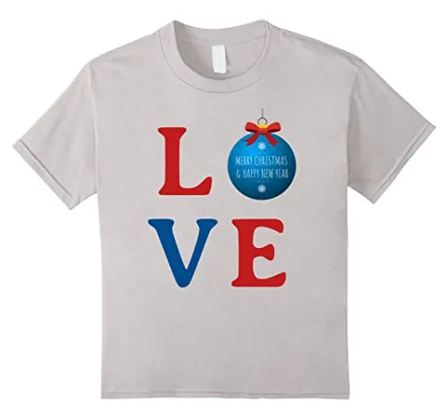 

Merry Christmas Happy New Year T-Shirt. LOVE Is A Big GIFT Short Sleeve Summer Style Adult T Shirt S-3Xl Men Summer Style