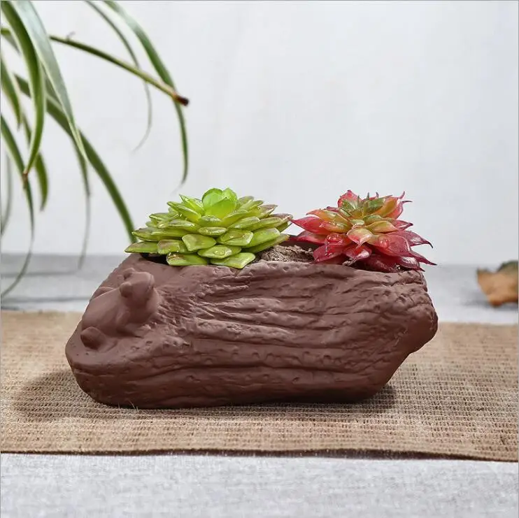 Буддийский фиолетовый песок цветочный горшок керамический домашний декор