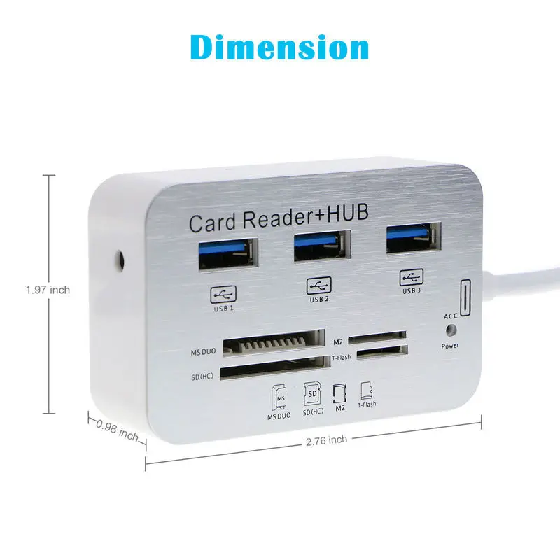 Basix Type C концентратор Высокоскоростной USB 3 0 SD/TF/M2/адаптер MS Usb Hub для Windows XP 7 Macbook pro
