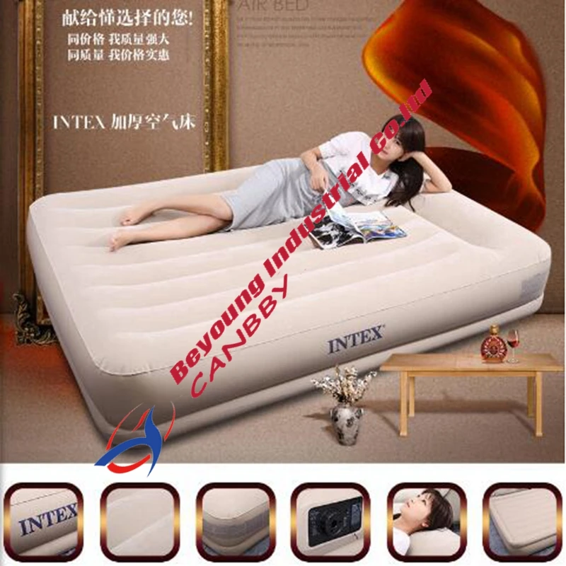 Intex Подушка для отдыха средней высоты надувная кровать Делюкс со встроенной