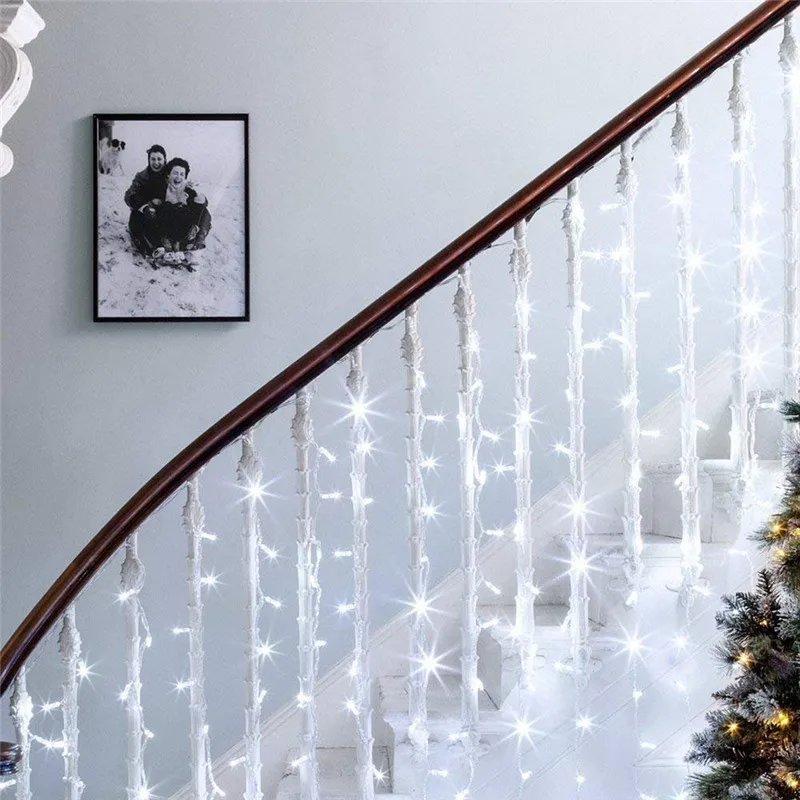 3x1/3x3/6x3m 300 LED Icicle fairy String Lights Christmas led Wedding Party Fairy garland Outdoor Curtain Garden Decor | Лампы и