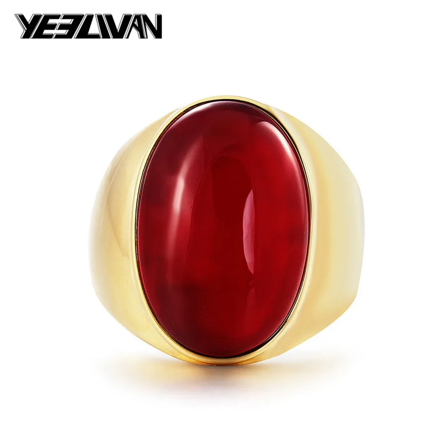 Новое кольцо из титановой стали с имитацией кольца драгоценными камнями для