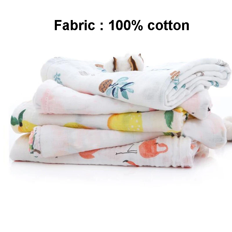 Детское муслиновое одеяло 100% хлопок с принтом фламинго роз постельные