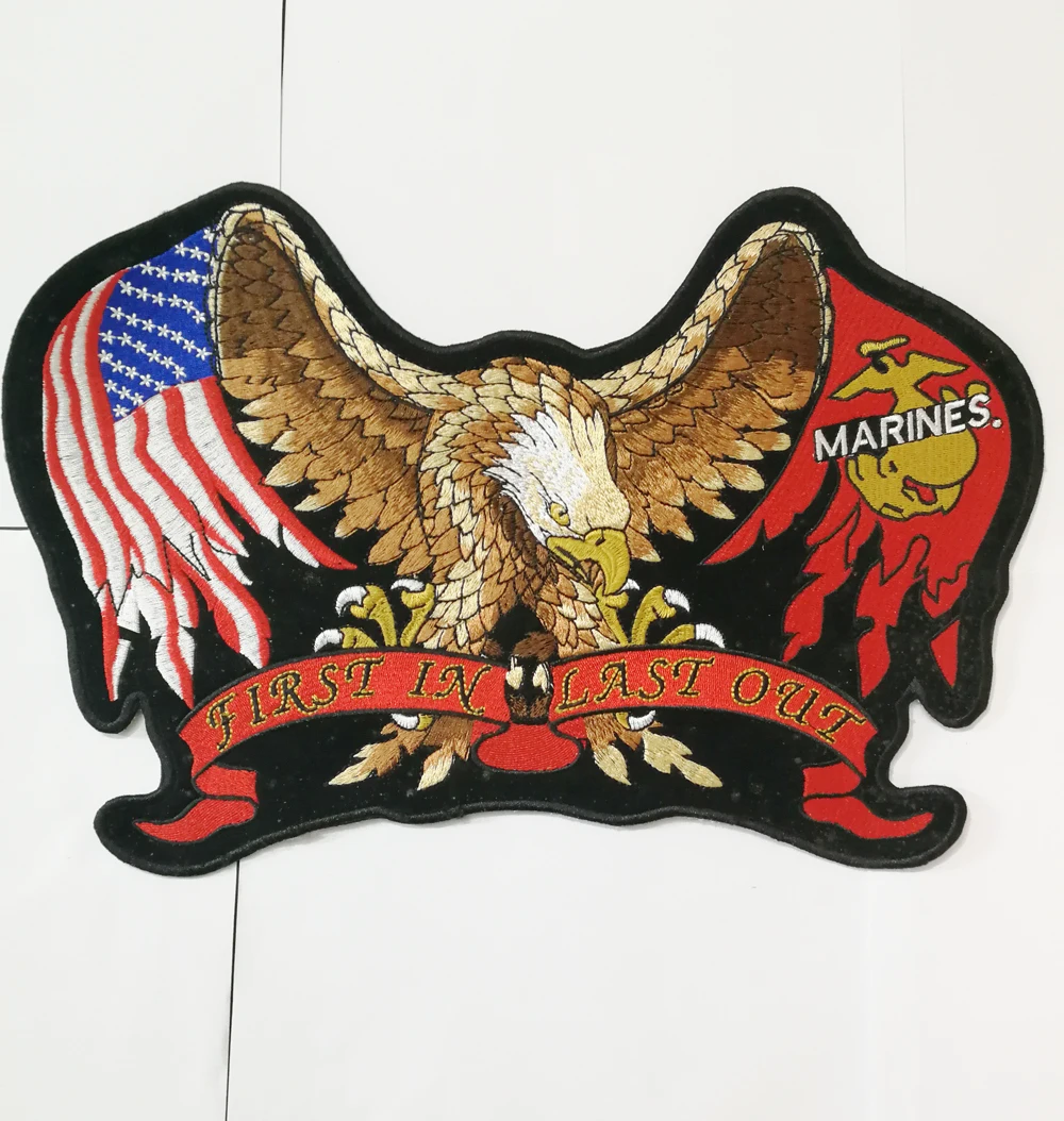 Новейшие нашивки Eage marines значки патч для одежды куртка жилет наклейка мотоциклетная Череп Аппликация с вышивкой США байкерс моторная этикетка