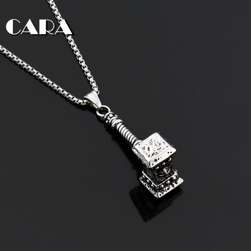 Модный новый бренд мужской 316L нержавеющая сталь молоток подвеска с тором