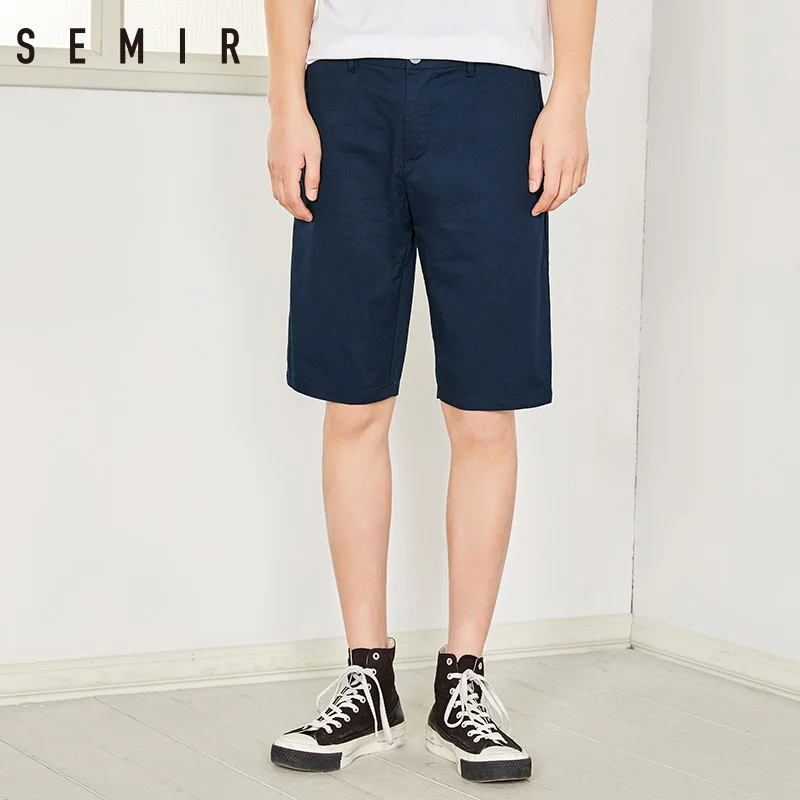 SEMIR Brand Shorts men 2018 summer casual Male Solid color Knee Length Bussiness | Мужская одежда