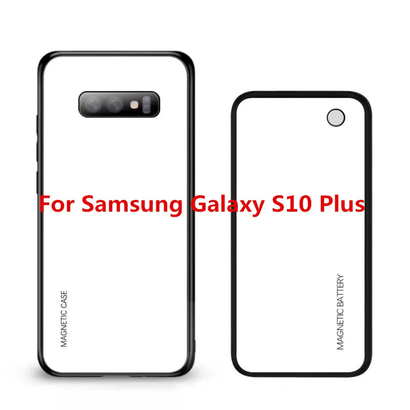 White For S10 Plus Чехол для зарядного устройства NTSPACE 5000 мАч для samsung Galaxy S10 Plus S10e, запасной внешний аккумулятор, беспроводной магнитный чехол с зажимом - Цвет: White For S10 Plus