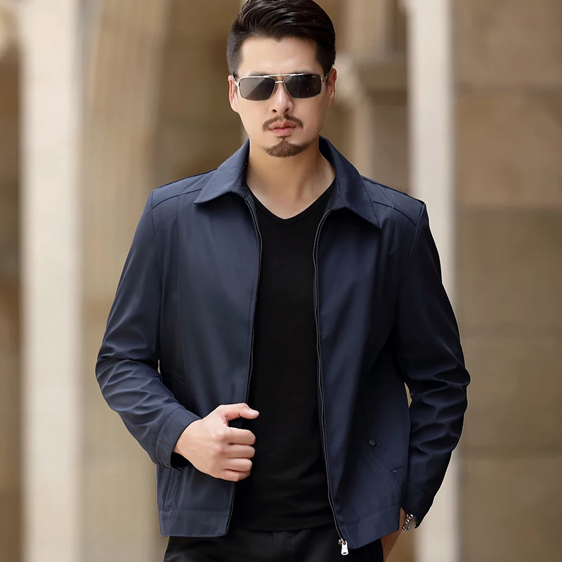 Для мужчин пиджак мужской Повседневное Slim Fit мандарин отложной воротник