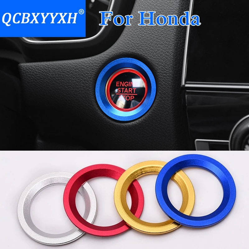 Автомобильный Стайлинг QCBXYYXH алюминиевый переключатель зажигания крышка для Honda