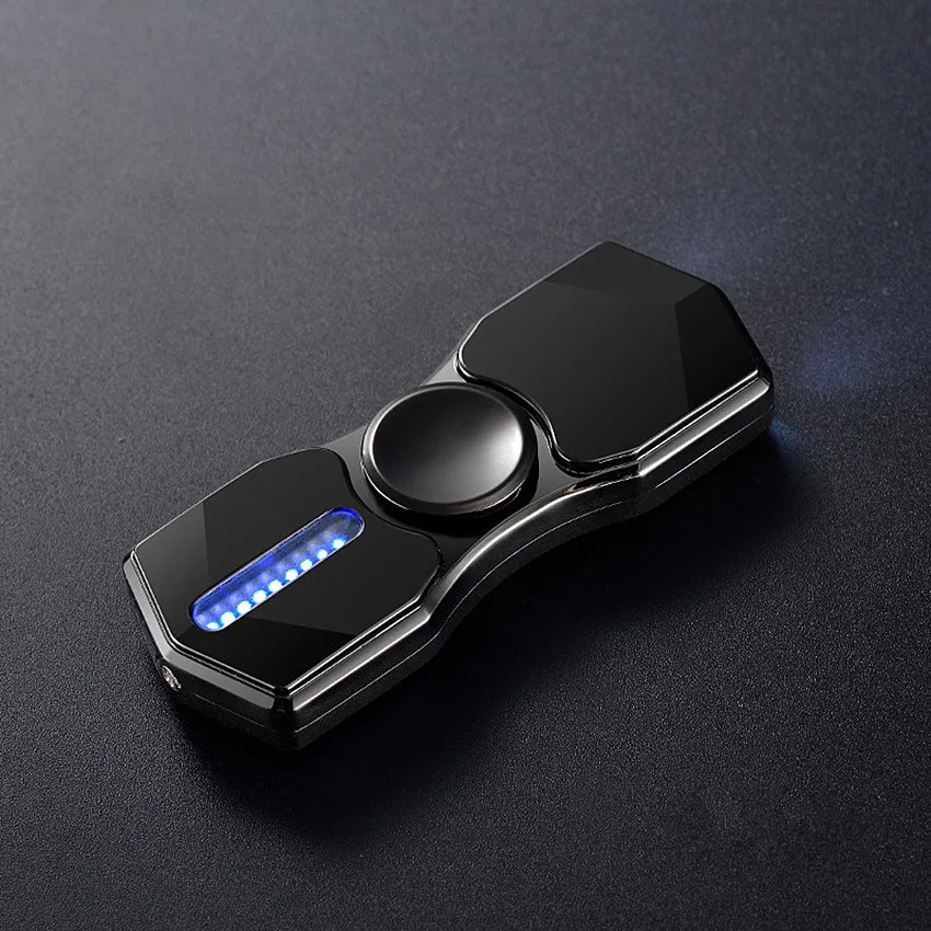 Горячая USB зарядка зажигалки без газа прикуриватель палец игрушка гироскоп электронная сигарета ручной Спиннер вспышка Tri-Spinner
