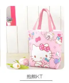 bear Kawaii розовый hello kitty Холст Ланч мешок основной 22*25*9 см mochila для девочек Подарки - Цвет: bear
