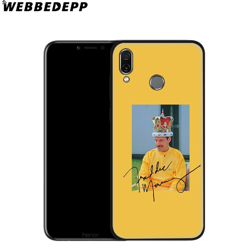 WEBBEDEPP Queen Freddie Mercury Soft Case for Huawei P8 P9 P10 P20 P30 Lite Pro P Smart Z Plus 2019 Y6 Prime 2018 2017 Mini |
