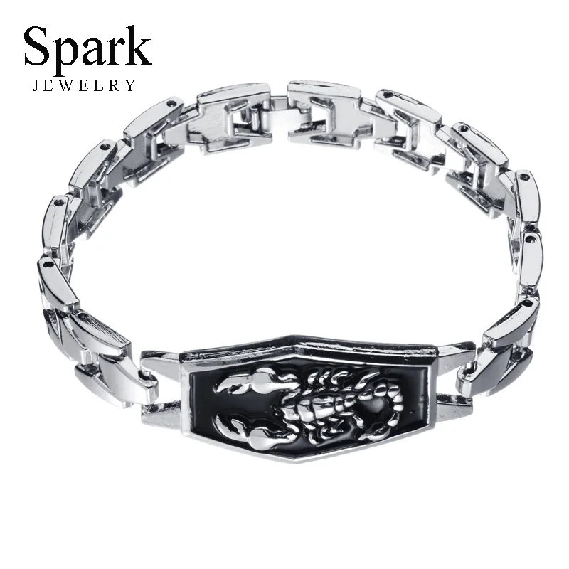 Специальное предложение Акция панк Рок звено цепи браслет Скорпион Зодиак для