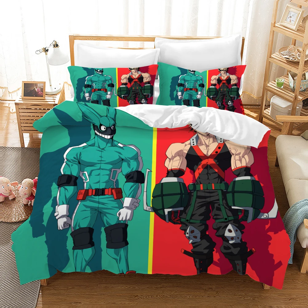 My Hero Academy постельное белье с аниме набор пододеяльников наволочки одеяло комплект постельного белья s постельное белье Комплект постельного белья(без простыни