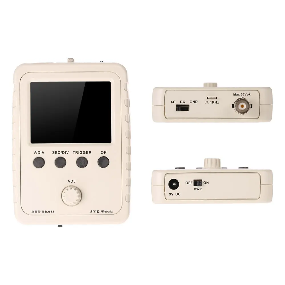JYE Tech DSO Shell(DSO150) цифровой осциллограф 2," TFT Ручной Карманный логический анализатор+ зажим для корпуса зонд 1MSa/s 0-200 кГц
