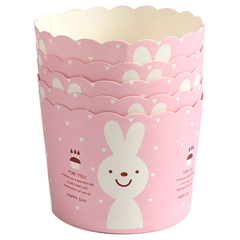 100 шт. милые кролики Детские Любовь Сердце Точки Цветы утка Кекс вкладыши бумага
