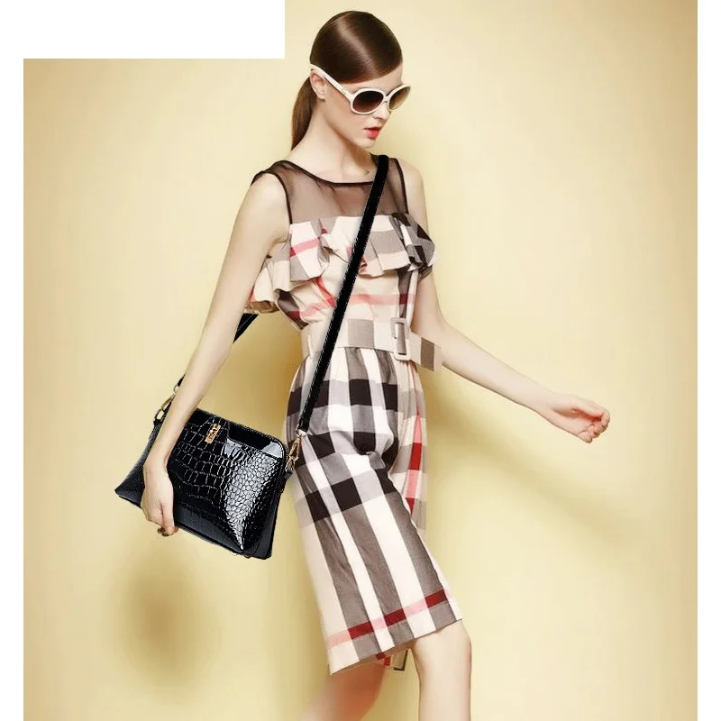 

Woman Messenger Bag 2018 Alligator Style Shell Bag Luxury Handbags Women Bags Designer Crossbody Bag Bolsa Feminina YM380Z
