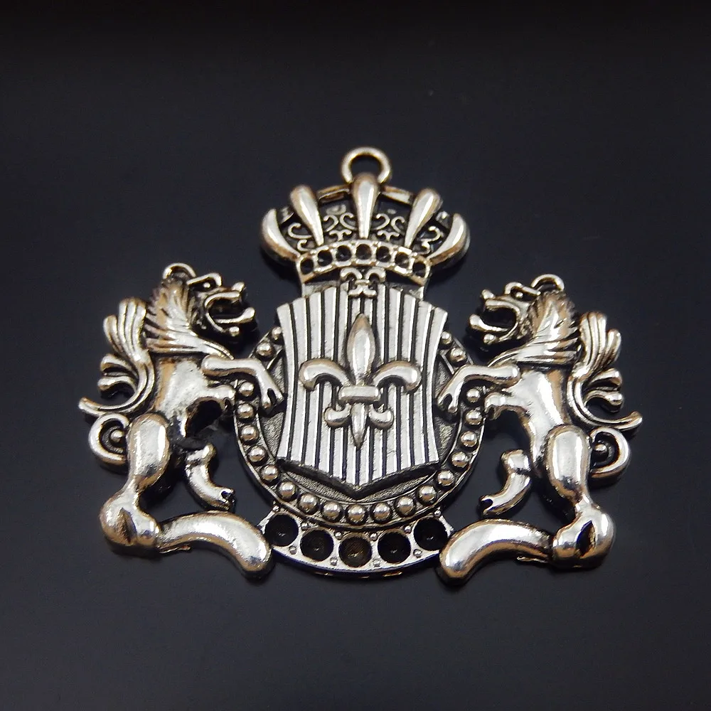 Европейские винтажные подвески-значки 6 шт./упак. смешанных цветов для