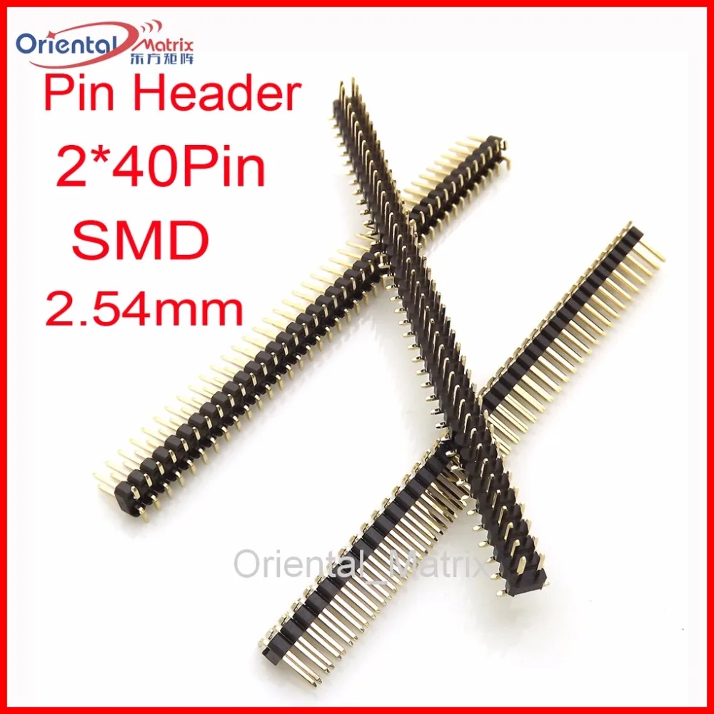 20pcs 2*40 pins Double Row 2.54mm Spacing 2*40P Pin Header Flexible flat Straight Curved Needle Male Connector | Компьютеры и офис