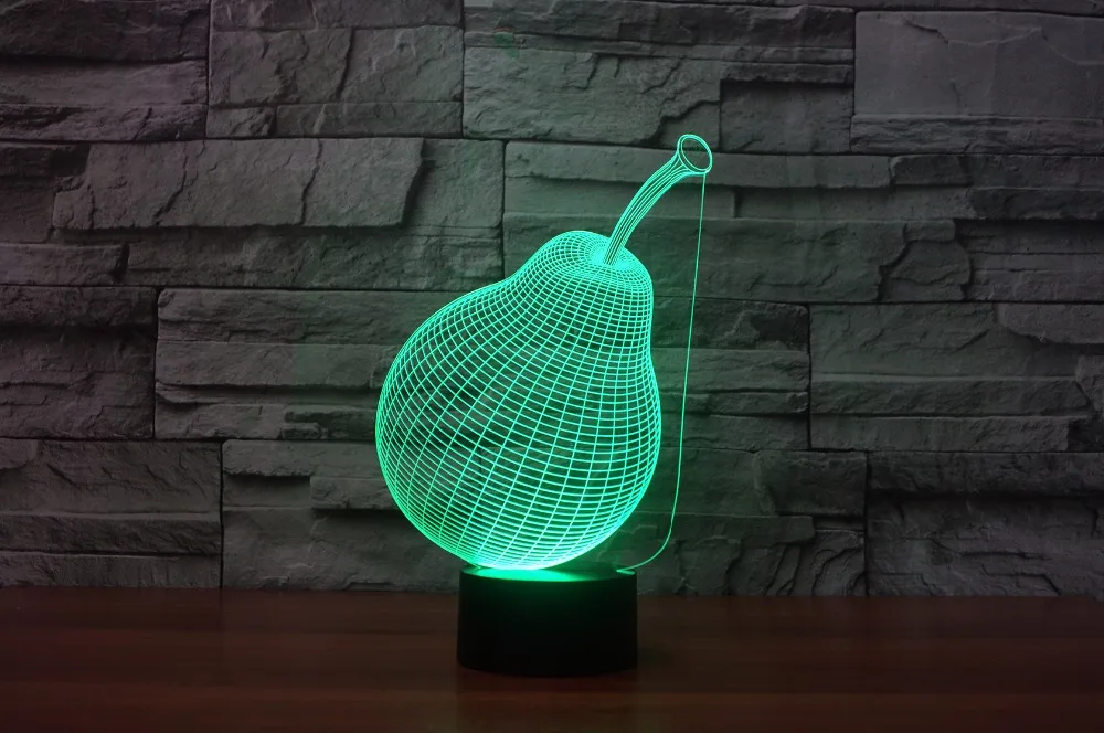 Рождественский креативный фруктовый Ночной светильник лампа с цветным