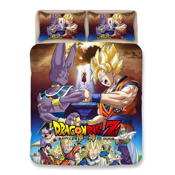 style7 3D японская анимация Dragon Ball Постельный набор Overwatch мягкая кровать пододеяльник Набор наволочек Твин/Полный размер королевы - Цвет: style7