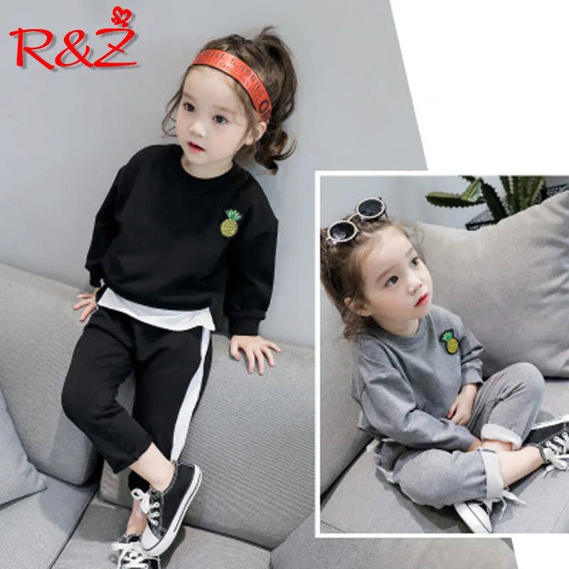 Детский костюм R & Z новинка весны 2019 повседневный модный свитер с вышивкой в виде