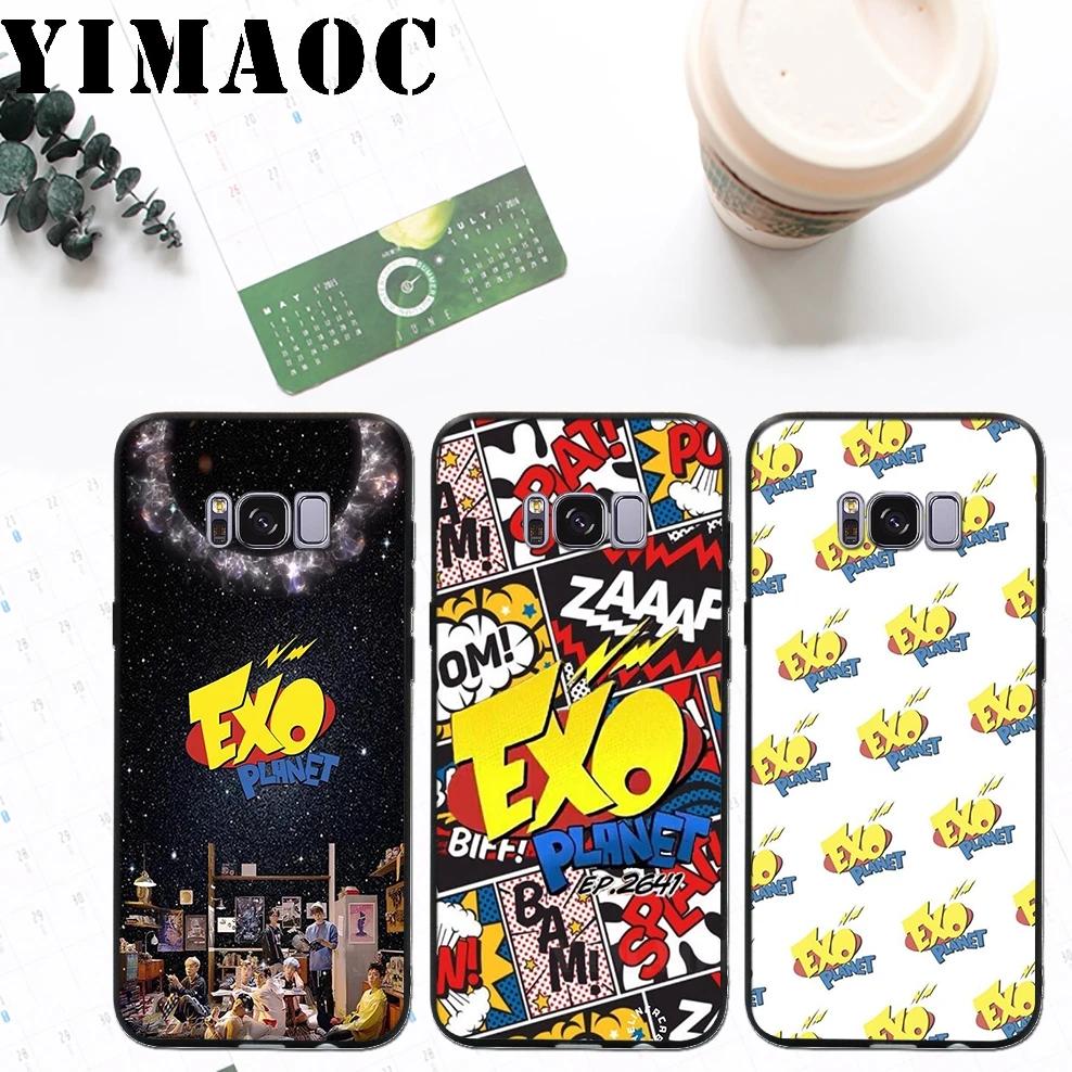YIMAOC Exo Bands K Pop Soft Silicone Case for Samsung Galaxy A3 A5 A6 Plus 2017 2016 S6 S7 Edge S8 S9 &amp Note 8 9 |