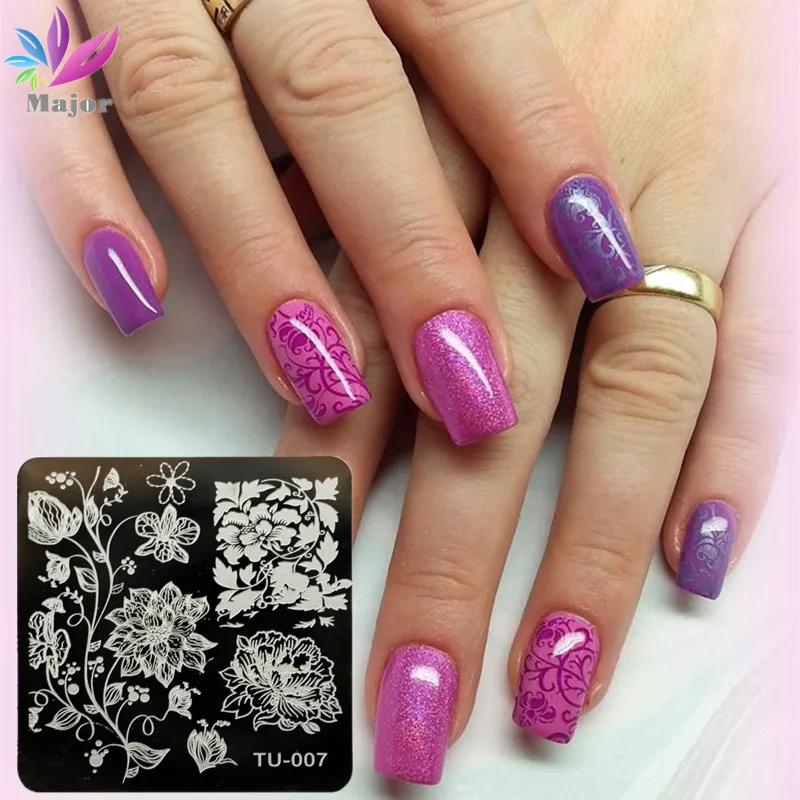 Трафареты для ногтей 1 шт. трафареты стальных полировки серия Tu Tu001-024 | Красота и