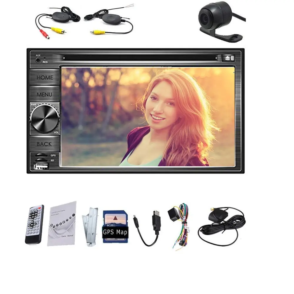 2Din автомобильный dvd плеер gps Nav с Bluetooth AM/FM радио в тире сенсорный экран автомобиля