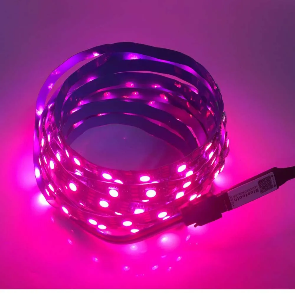 Светодиодная лента с подсветкой для телевизора, светильник RGB 5 V USB power 5050 DC 5 V SMD HD tv Настольный ПК, экранный светильник ing 50 см 1 м, Wifi, Bluetooth контроллер
