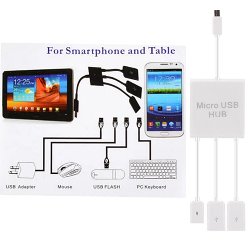 3in1 Micro USB HUB OTG мужчин и женщин Dual 2 0 кабель-адаптер для samsung |