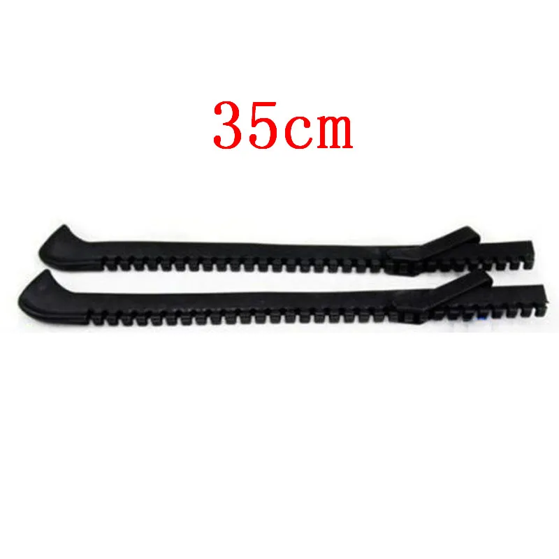 black 35cm short 2 шт хоккейные Ледовые коньки защита длинный трек Kinfe Pad нейлоновая регулируемая крышка для ледового лезвия защитные рельсы для скоростных гонок для катания на коньках - Цвет: black 35cm short