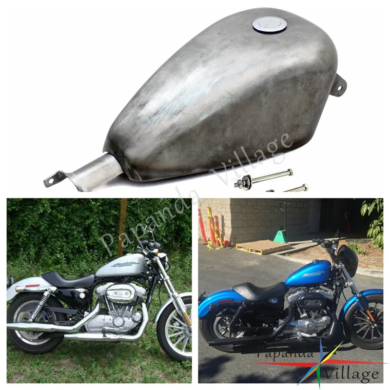 Papanda мотоцикл 2,4 галлон Бензобак топливный бак для Harley Sportster XL XL883 XL1200 48 72