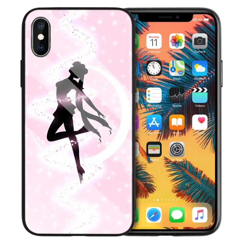 10 Закаленное стекло чехол для iPhone 7 X чехол для iPhone 11 11Pro 8 6 6S XR XS MAX Plus аниме мультфильм ваше имя один кусок Наруто Чехол - Цвет: 10