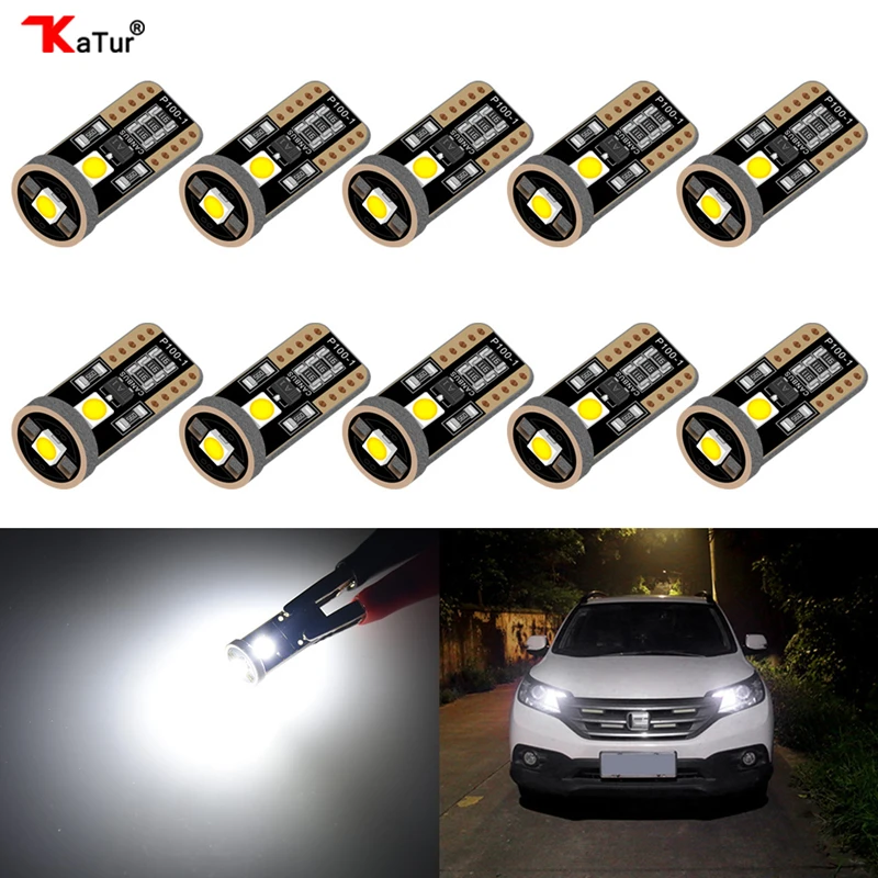10x T10 W5W 194 Led лампы 147 152 158 купольный светильник внутренний белый красный желтый