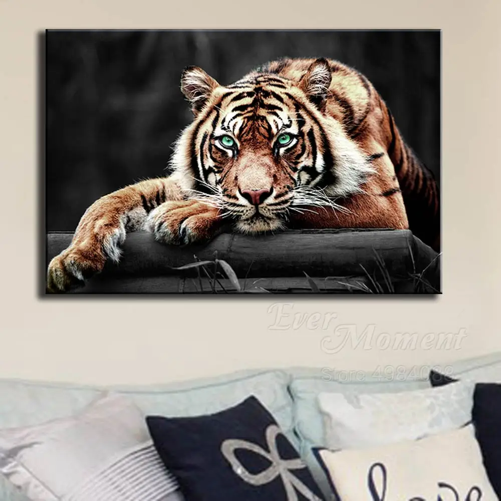 Алмазная живопись с зеленым глазом и тигром 5D мозаика сделай сам полная выкладка