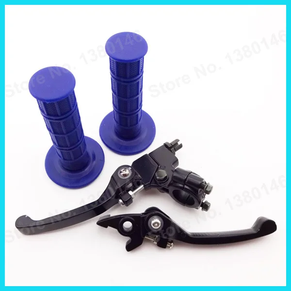 Синие ручные рукоятки и складные рычаги тормозной муфты для китайского питбайка